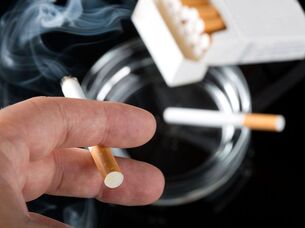 Smoking tobacco inhibits testosterone synthesis