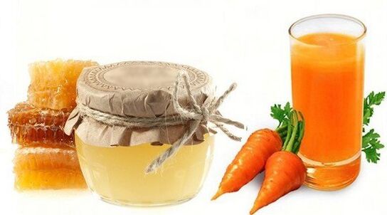 Carrot juice with honey will restore male erection